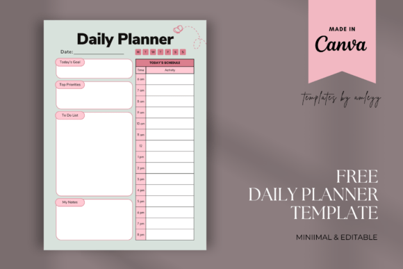 Download Free Daily Planner Template – Editable - Planner template Collection