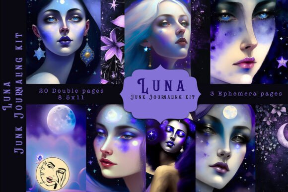 Download Luna Junk Journaling Kit - Junk journaling Collection