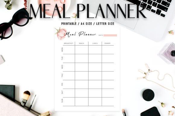 Download Floral Meal Planner Template V2 - Planner template Collection