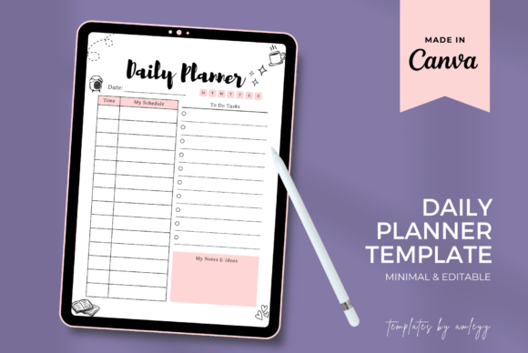 Download Digital Daily Planner Template | Canva - Planner template Collection