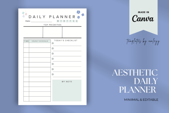Download Simple Aesthetic Daily Planner Template - Planner template Collection