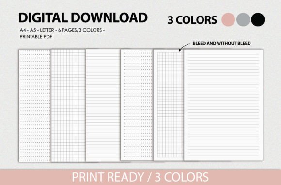 Download Basic Notes Paper Set Printable Planner - Premium Resources