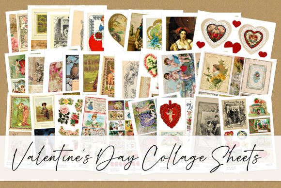 Download Vintage Valentine's Day Collage Sheets - Day Collection