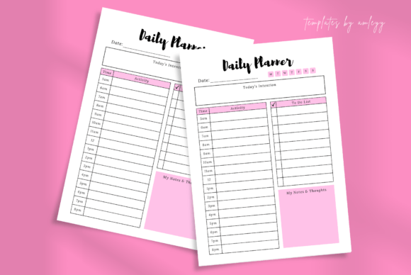 Download Daily Planner Template Canva | Simple - Planner template Collection