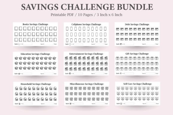 Download Savings Challenge,Sinking Fund Tracker - Fund tracker Collection