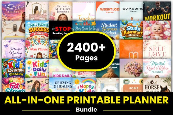 Download All-in-One Printable Planner Bundle - Premium Resources