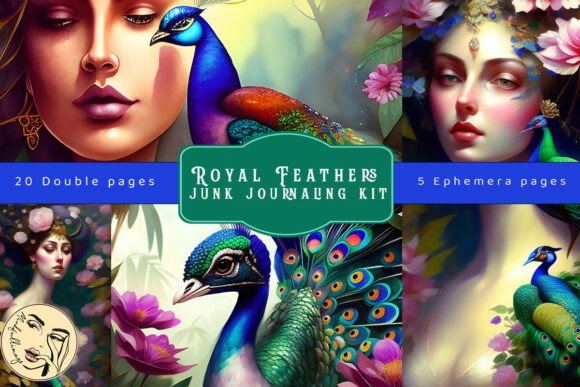 Download Royal Feathers Junk Journaling Kit - Junk journaling Collection