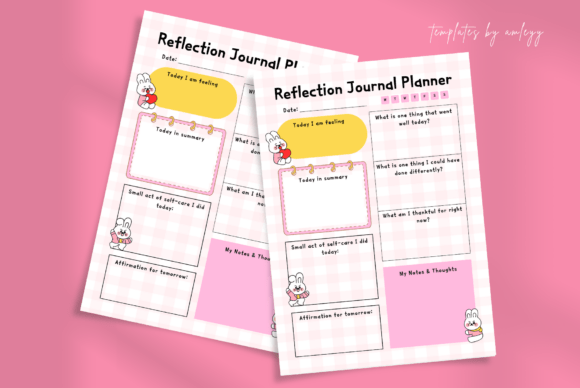 Download Cute Reflection Journal Planner Template - Planner template Collection